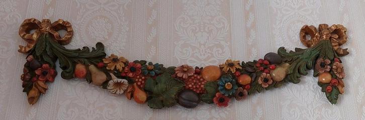 Vintage Ornament met Fruit en Bloemen, Huis en Inrichting, Woonaccessoires | Overige, Gebruikt, Ophalen