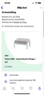 4SO Ginger Voetenbank - Wit, Huis en Inrichting, Banken | Voetenbanken en Poefen, Ophalen, Nieuw, 75 tot 100 cm, Metaal