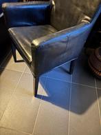 Mooie zwarte leren eetkamer stoelen, Ophalen, Gebruikt, Zwart, Leer