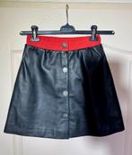 Zwarte rode leren nikkie rok maat 34/xs, Kleding | Dames, Verzenden, Zwart, Zo goed als nieuw, Maat 34 (XS) of kleiner
