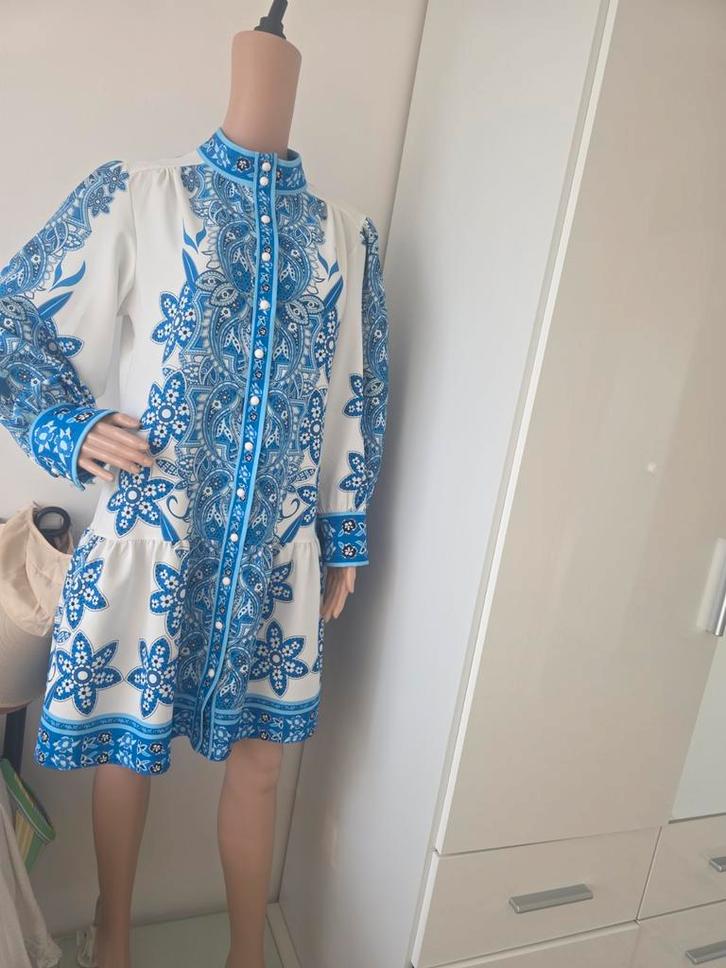 blauwe jurk, merkmaat 38-40, zo goed als nieuw, geen problem, Kleding | Dames, Jumpsuits, Zo goed als nieuw, Maat 38/40 (M), Blauw