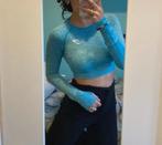Gymshark Cropped Long sleeve vital seamless, Kleding | Dames, Sportkleding, Maat 34 (XS) of kleiner, Blauw, Ophalen of Verzenden