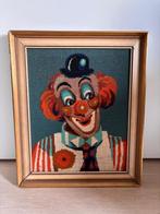Geborduurd schilderij clown 50x60, Antiek en Kunst, Kunst | Schilderijen | Klassiek, Ophalen