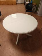 Witte ronde grenen eettafel 120cm, Ophalen, Rond, Zo goed als nieuw, Vier personen