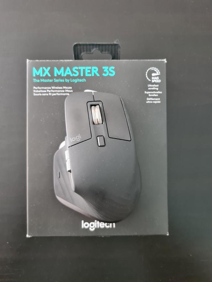 Logitech MX Master 3S Muis, Computers en Software, Muizen, Zo goed als nieuw, Muis, Rechtshandig, Draadloos, Ergonomisch, Ophalen of Verzenden