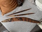 Originele oude aboriginal klapstokken en boemerang, Antiek en Kunst, Kunst | Niet-Westerse kunst, Ophalen of Verzenden