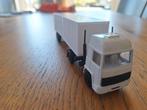 Miniatuur vrachtwagen Edocar NIEUW wit met dubbele oplegger, Ophalen of Verzenden, Nieuw, Bus of Vrachtwagen, Overige merken