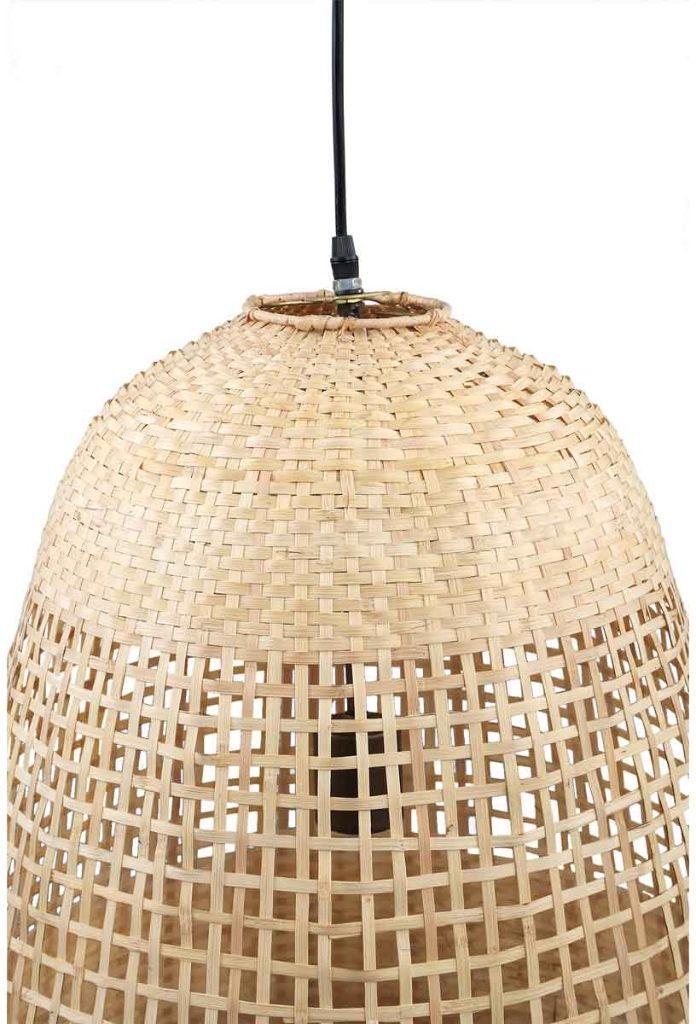 PTMD Sadie Ronde Hanglamp - H x Ø50 cm - Bamboe. NIEUW, Huis en Inrichting, Lampen | Hanglampen, Nieuw, 50 tot 75 cm, Overige materialen
