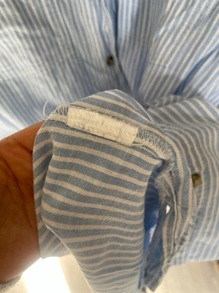 Linnen Blend Zomerjurk - H&M maat 2XL, 3XL, Kleding | Dames, Jurken, Zo goed als nieuw, Maat 46/48 (XL) of groter, Blauw, Knielengte