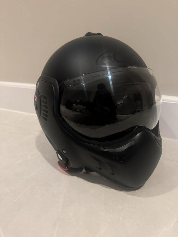 ROOF BOXER V8 Full black Motorhelm, Motoren, Kleding | Motorhelmen, Heren, Jethelm, XXL, Overige merken, Tweedehands, Ophalen of Verzenden