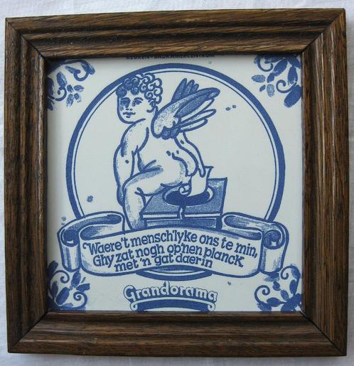 Wandtegel Delfts Blauw Van Sphinx Reklame, Antiek en Kunst, Antiek | Wandborden en Tegels, Ophalen of Verzenden