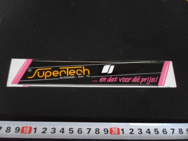sticker SUPERTECH Autoradio JiFi TV en dat voor die prijs !, Verzamelen, Stickers, Zo goed als nieuw, Bedrijf of Vereniging, Ophalen