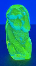 Aapje van Uranium glas 6 cm, Antiek en Kunst, Antiek | Glas en Kristal, Ophalen of Verzenden