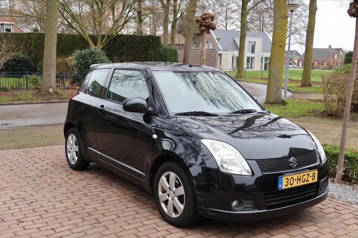 Suzuki Swift 1.3 3D 2008 Zwart, Auto's, Suzuki, Particulier, Swift, Airbags, Airconditioning, Elektrische buitenspiegels, Elektrische ramen
