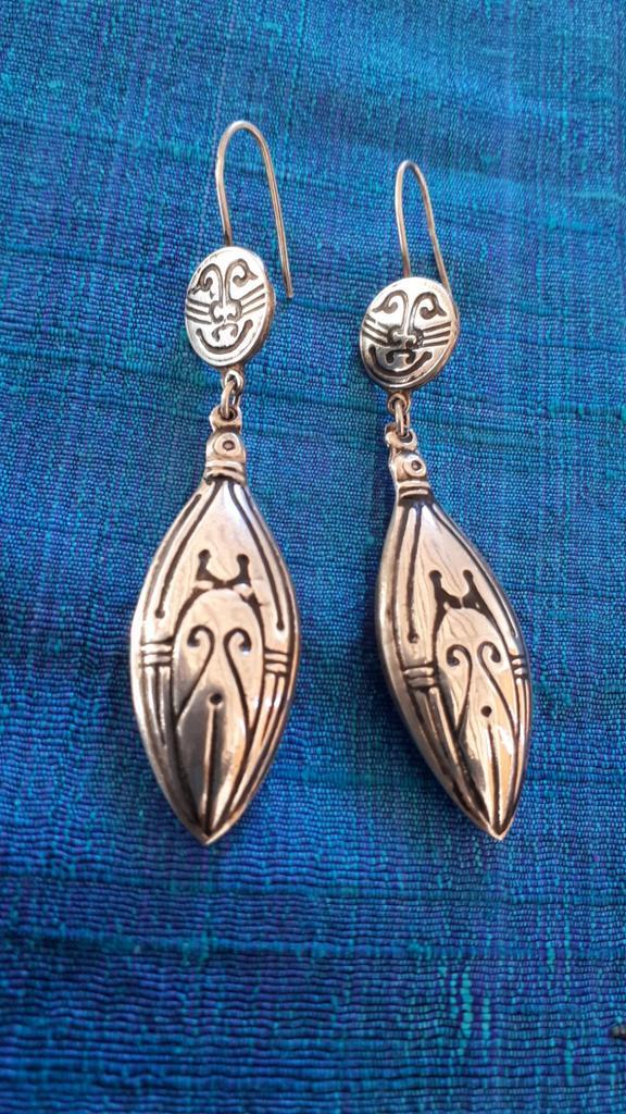 Vintage Lange Zilveren Oosterse Oorbellen. GRATIS Verzending, Sieraden, Tassen en Uiterlijk, Antieke sieraden, Oorbellen, Zilver