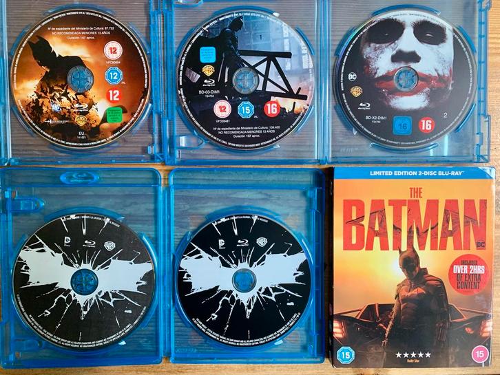 Bluray: The Batman Trilogy + The Batman, Cd's en Dvd's, Blu-ray, Zo goed als nieuw, Actie, Ophalen of Verzenden