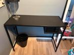 Klein zwart bureau - 99x40x75cm, Ophalen, Gebruikt, Bureau