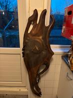 Unieke Houten Wandklok, Antiek en Kunst, Antiek | Klokken, Ophalen of Verzenden