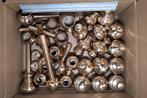 Set bronzen gordijn / gordijnroeden onderdelen (goud), Huis en Inrichting, Minder dan 100 cm, Gebruikt, Ophalen of Verzenden