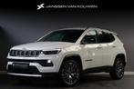 Jeep Compass 1.3T Limited Navigatie Camera Led Clima, Auto's, Jeep, Voorwielaandrijving, 4 cilinders, Leder en Stof, Wit