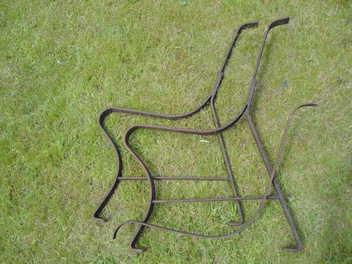 Lattenbank, Tuin en Terras, Tuinbanken, Gebruikt, Metaal, Ophalen