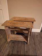 2 houten wandtafeltjes / sidetables, Huis en Inrichting, Tafels | Sidetables, Ophalen, Gebruikt, Minder dan 25 cm, Rechthoekig