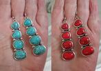 Bohemian Ibiza Oorbellen in Turquoise of Rood., Sieraden, Tassen en Uiterlijk, Oorbellen, Overige materialen, Hangers, Verzenden