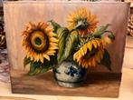 Antiek olieverf bloemen schilderij, Antiek en Kunst, Kunst | Schilderijen | Klassiek, Ophalen of Verzenden