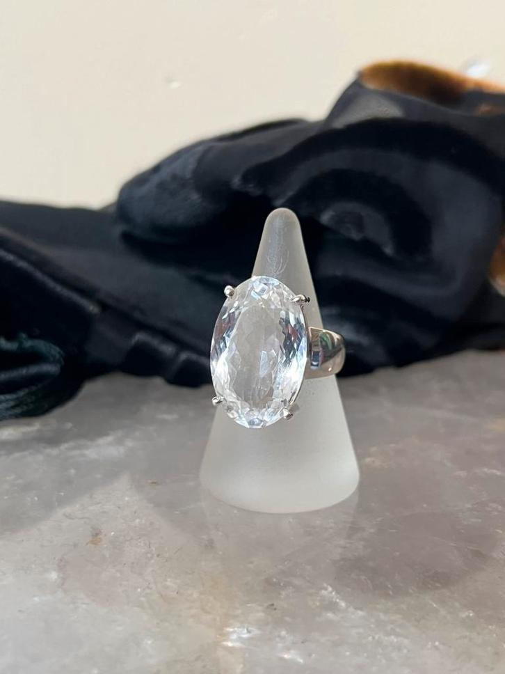 Bergkristal azeztuliet XL hoge trilling beschermt eyecatcher, Sieraden, Tassen en Uiterlijk, Ringen, Nieuw, Dame of Heer, 17 tot 18