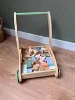 Loopkar met houten blokjes, Ophalen, Gebruikt, Duw- of Trekspeelgoed