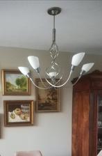 Nette hanglamp, glazen kapjes verstelbaar, Huis en Inrichting, Lampen | Hanglampen, Ophalen, Gebruikt, Minder dan 50 cm
