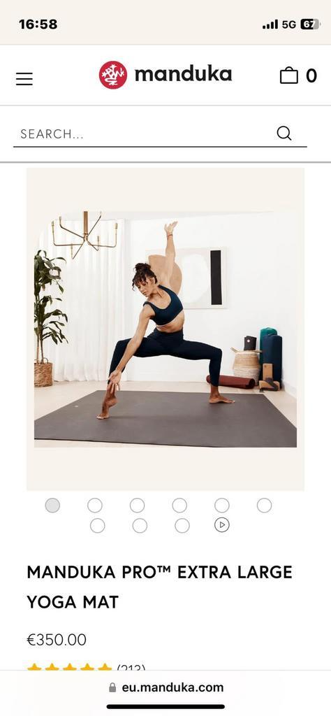 Manduka yoga mat extra large 2 m, Sport en Fitness, Yoga en Pilates, Zo goed als nieuw, Yogamat, Ophalen
