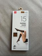 Beige panty kousen one size, Verzenden, Gedragen, Beige, Panty