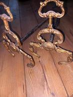 prachtige set Franse messing haardbokken, Ophalen of Verzenden
