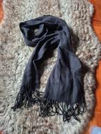 Zwarte sjaal met franjes, Onbekend, Ophalen of Verzenden, Zo goed als nieuw, Sjaal