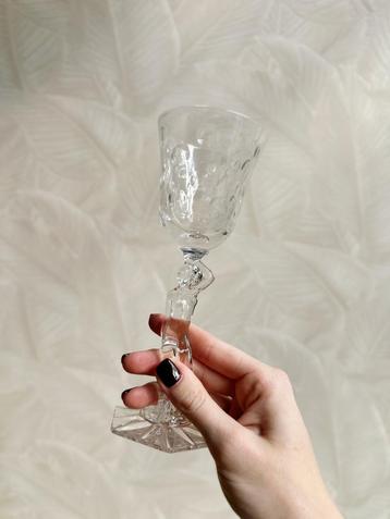 6 vintage kristallen wijnglazen vrouwen voet venus beschikbaar voor biedingen