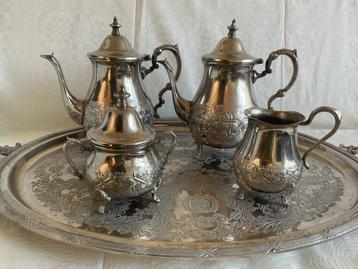Zilveren verzilverd koffieservies theeservies beschikbaar voor biedingen