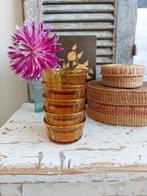 Amberkleurige glazen bakjes Vereco France, Ophalen of Verzenden