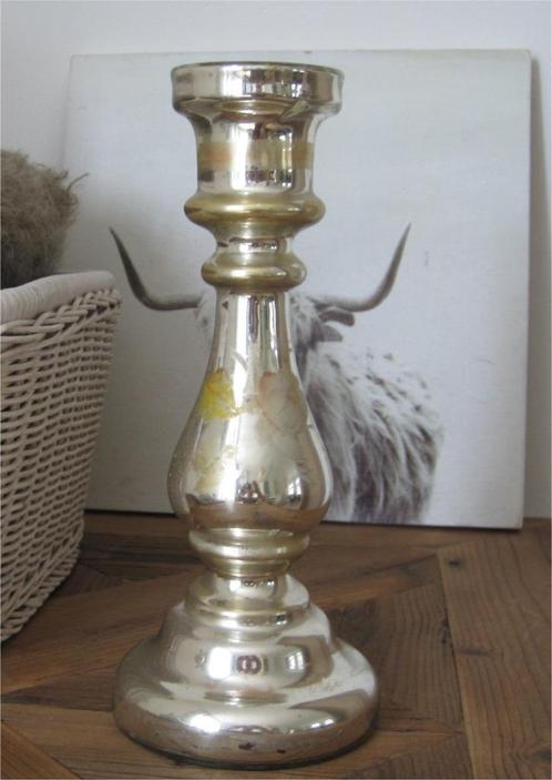 Antieke armeluis zilveren kandelaar, Antiek en Kunst, Curiosa en Brocante, Ophalen of Verzenden
