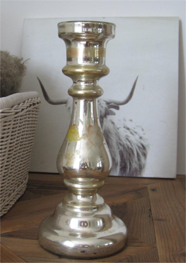 Antieke armeluis zilveren kandelaar, Antiek en Kunst, Curiosa en Brocante, Ophalen of Verzenden