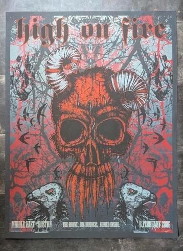 2006 High on Fire - Cambridge Silkscreen Concert Poster  beschikbaar voor biedingen