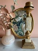 Vintage tafellampje onyx marmer messing, Gebruikt, Vintage, Ophalen of Verzenden, Minder dan 50 cm