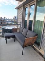 Luxe 3-zits Loungebank met Chaise, Tuin en Terras, Ophalen, Bank, 3 zitplaatsen, Zo goed als nieuw