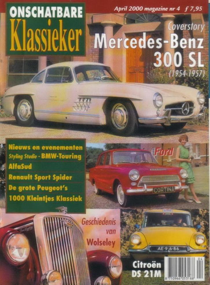 OK 4 2000 : Mercedes Benz 300SL - Citroen DS - Ford Cortina, Boeken, Auto's | Folders en Tijdschriften, Gelezen, Algemeen, Ophalen of Verzenden