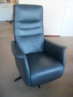 Leren Relaxstoel, Relax fauteuil - Grijs Leer Leder - zgan, Huis en Inrichting, Fauteuils, Ophalen, Zo goed als nieuw, 75 tot 100 cm