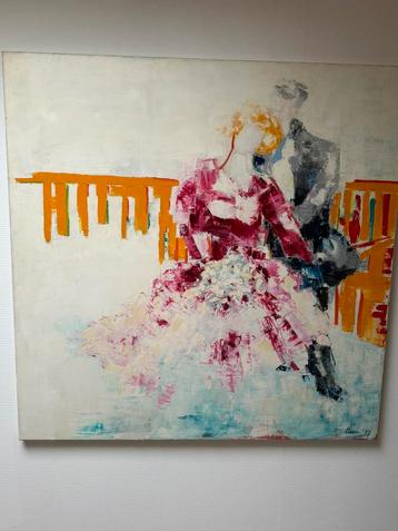 Schilderij olie op doek. The wedding beschikbaar voor biedingen