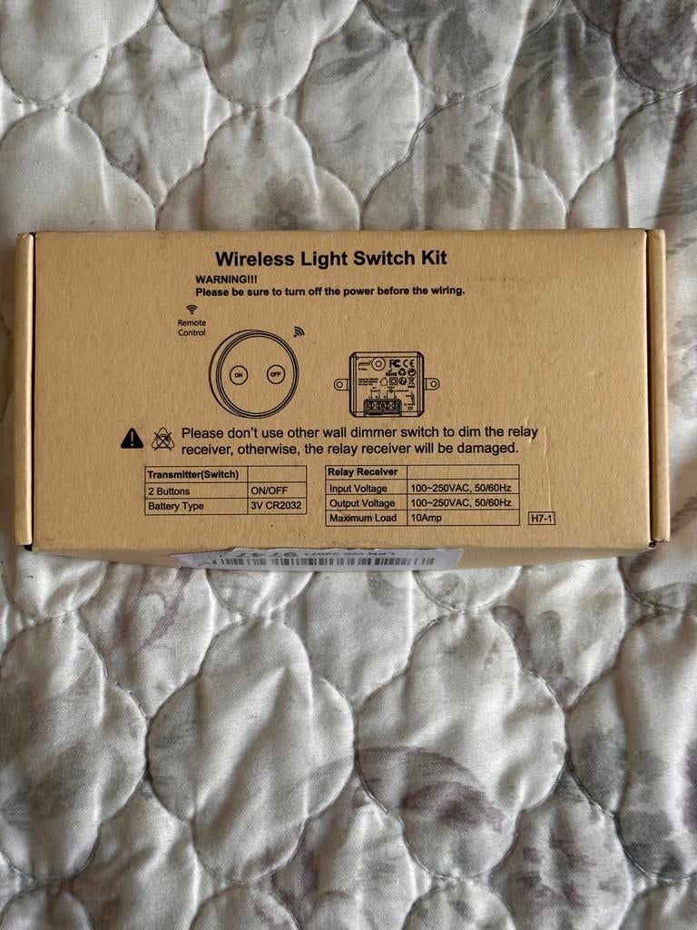 Draadloze Lichtschakelaar Kit - Nieuw in doos, Ophalen of Verzenden, Nieuw, Schakelaar