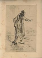 Jozef Israels ets "Man met Wandelstok", ca. 1898, Antiek en Kunst, Ophalen