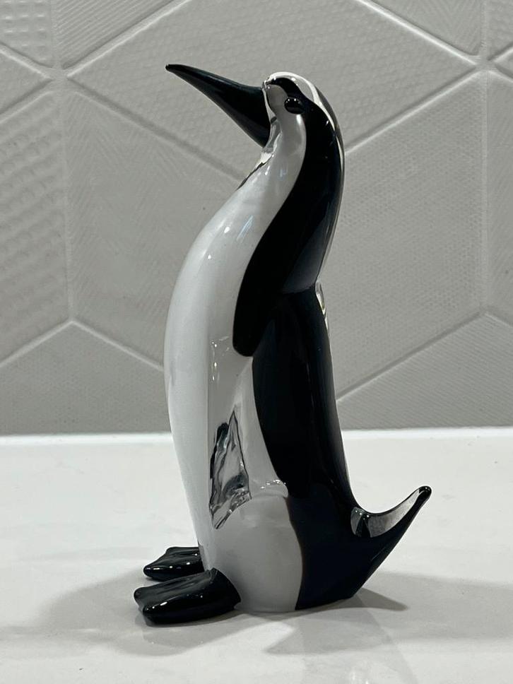 Glazen pinguïn Formia authentiek Murano glas Gesigneerd., Antiek en Kunst, Antiek | Glas en Kristal, Verzenden