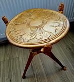 Afrikaans tafeltje, goud/brons, Minder dan 45 cm, Minder dan 55 cm, Gebruikt, Rond